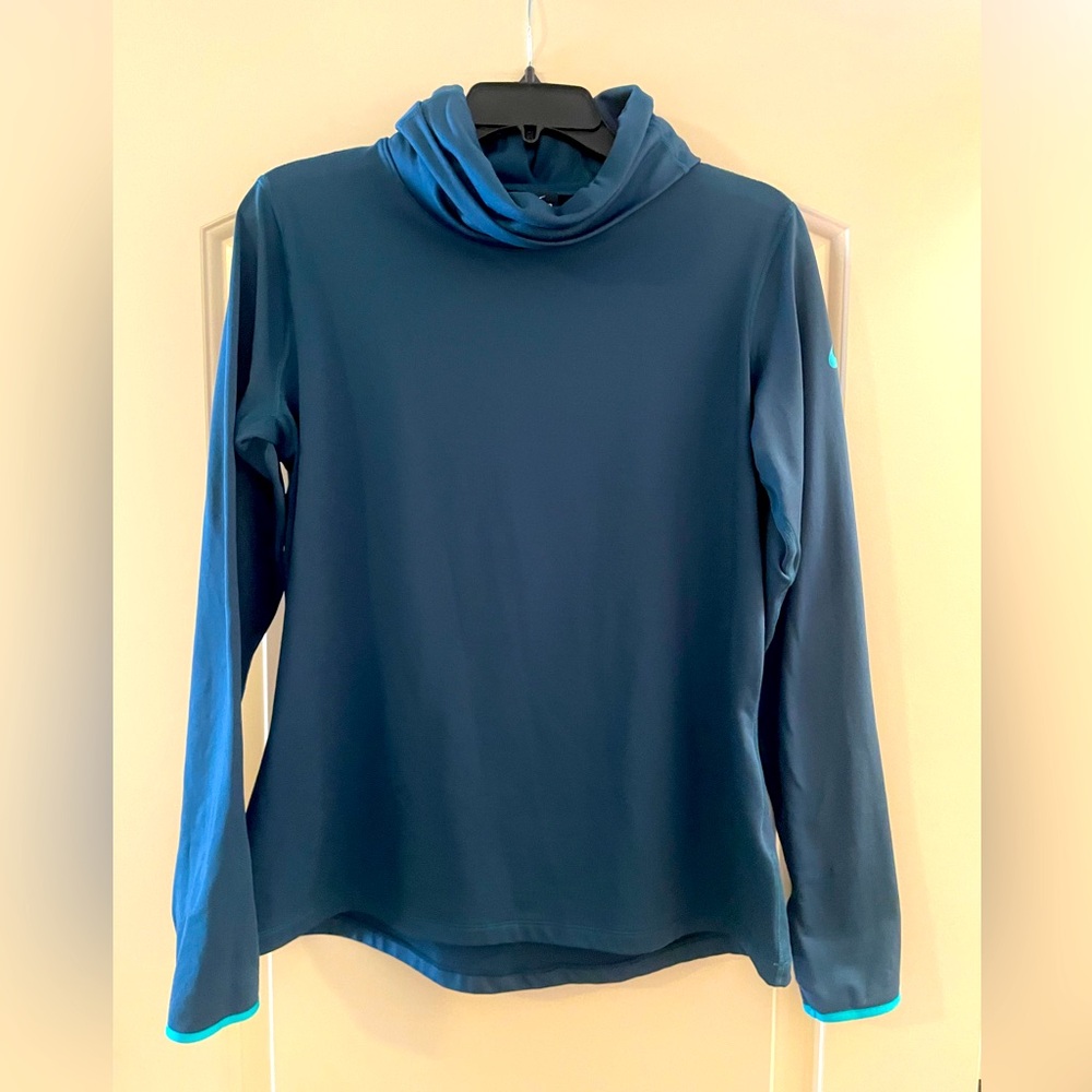 Nike Pro women’s cowl neck shirt, long sleeve, fleece lined, size XL